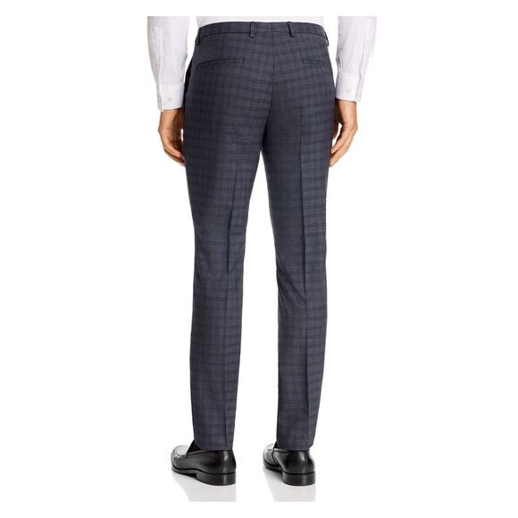 HUGO BOSS Mens Navy Windowpane Plaid Pants 36R - Picture 2 of 2